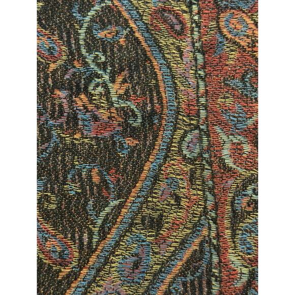Jerusalem 100% Cashmere Scarf Wrap Paisley Fringe Luxury 27x72 - Picture 4 of 8
